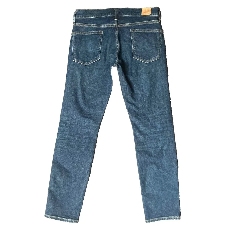 J Crew 484 Selvedge Narrow Tapered Leg Stretch Denim Jeans Mens 28x30 NWT $148